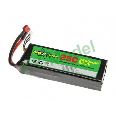 MG-222-25-2650 - MG Power Battery (22.2V 25C 2650mAh)