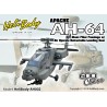 AH002 - Apache AH-64 Glass Fiber Fuselage with Air Operate Retractable Landing Gear - 600 Class (Army Green Camouflage)