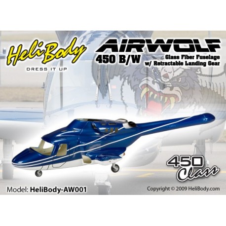 HB-AW001 - Airwolf 450 B/W Retrac Glass Fiber
