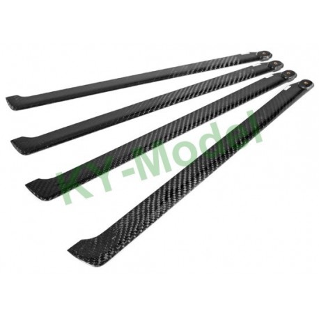 Pop On The Rotors: KBDD 325mm FBL Carbon Fiber Blades – Black/Lime/Yellow For 450 Size Heli