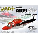 HELIBODY-AG001 - Agusta A109 EVA Retract Glass Fiber Fuselage - 450 Class